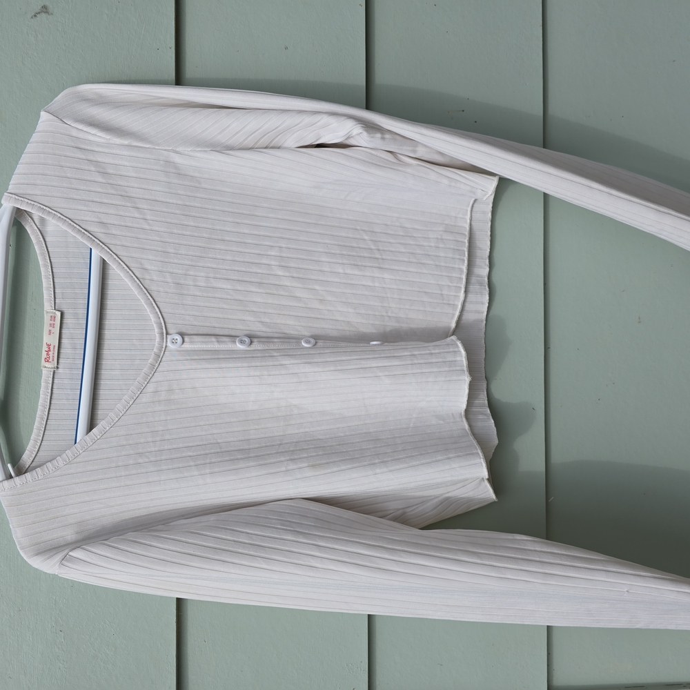 ROMWE White Ribbed Crop Top